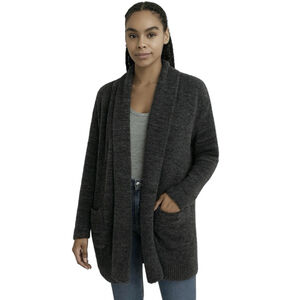 Barefoot Dreams CozyChic Open Front Cardigan Sz 1X Charcoal Soft Knit Sweater